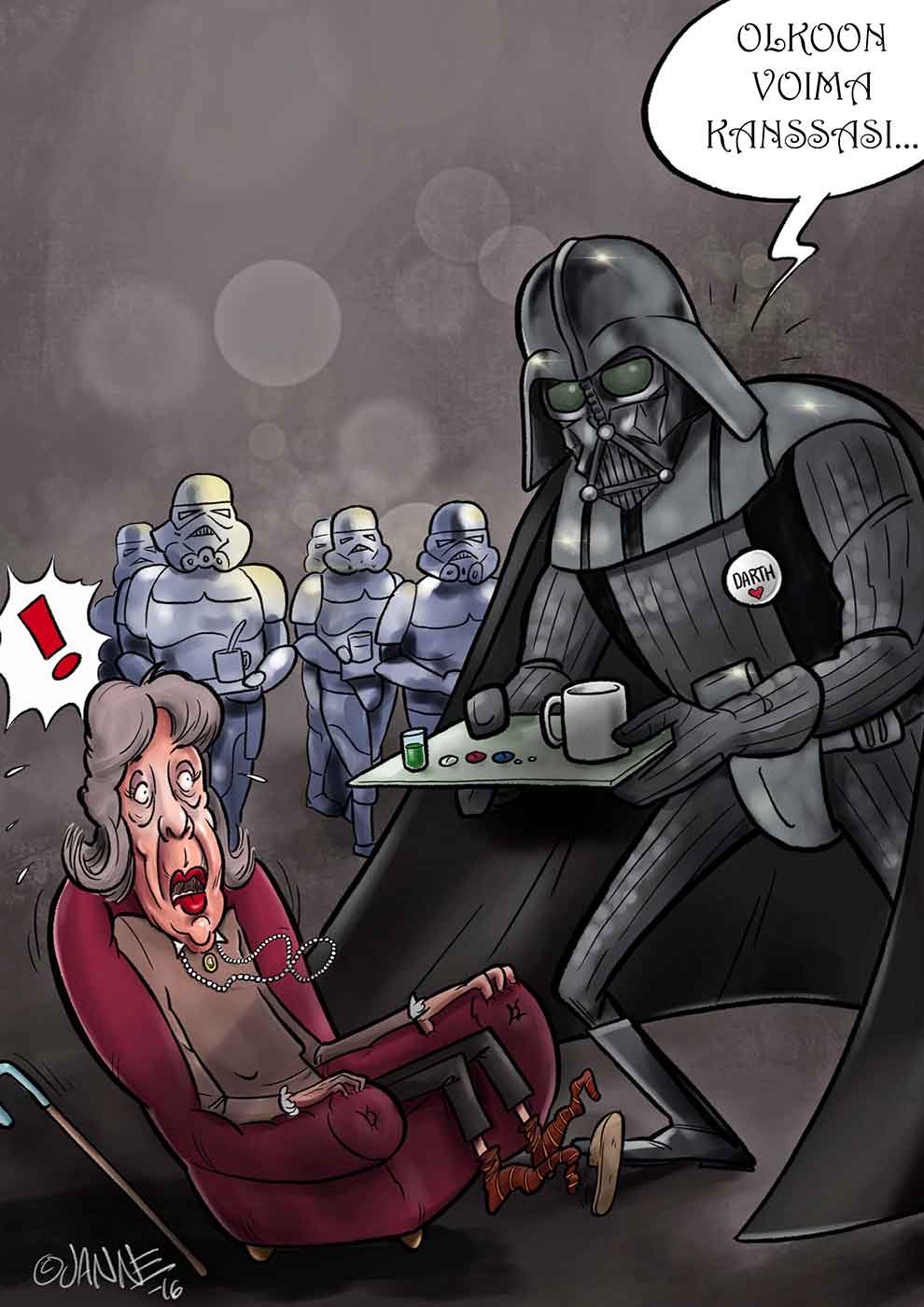 Darth Vader karikatyyri