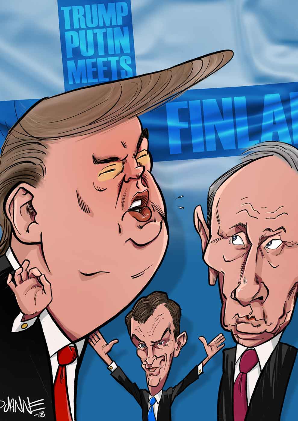 Trump - Putin karikatyyri